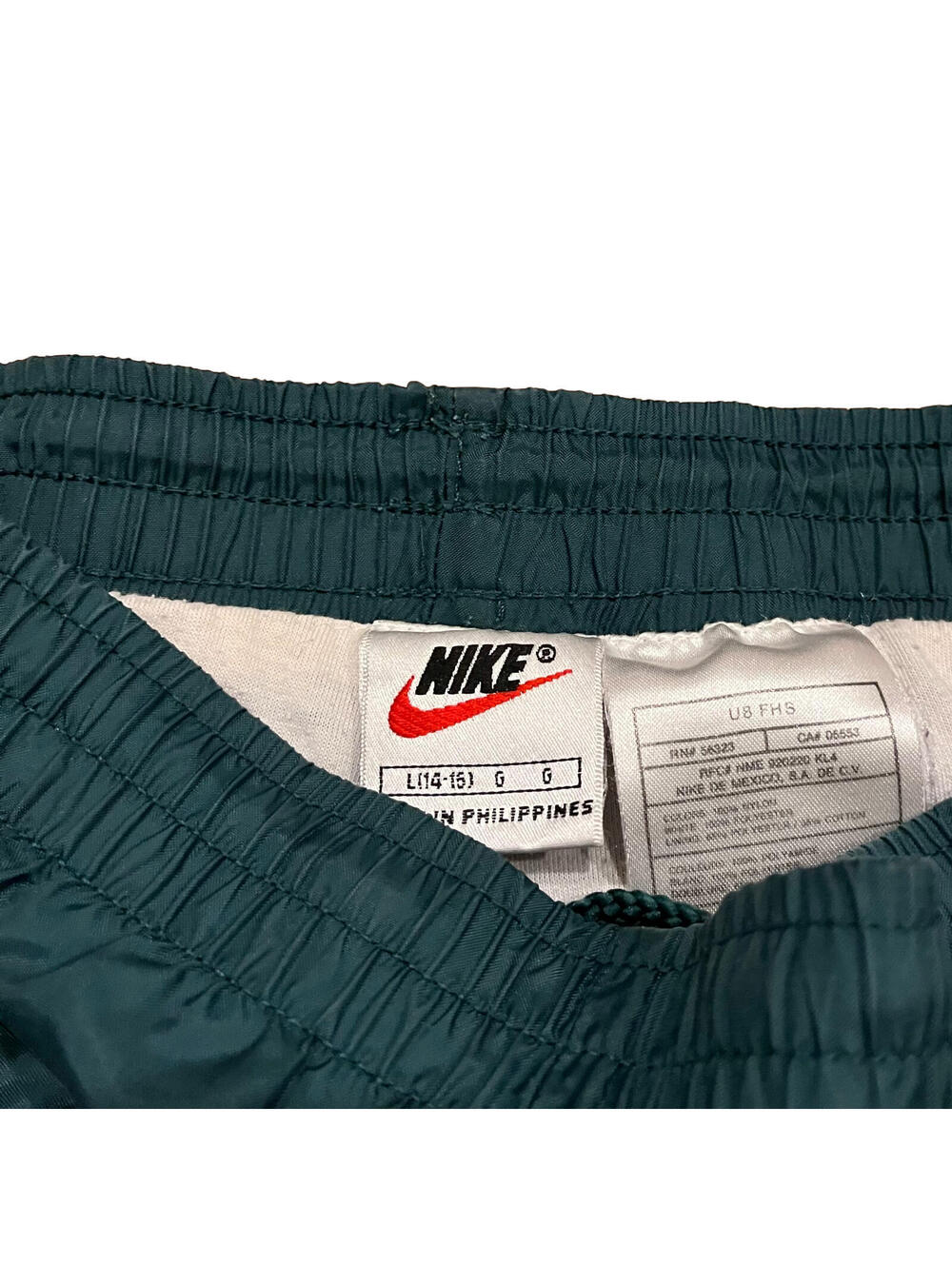 Vintage Y2K Nike Windbreaker Track Pants Women’s Size Large 12-14 Green - Picture 2 of 3